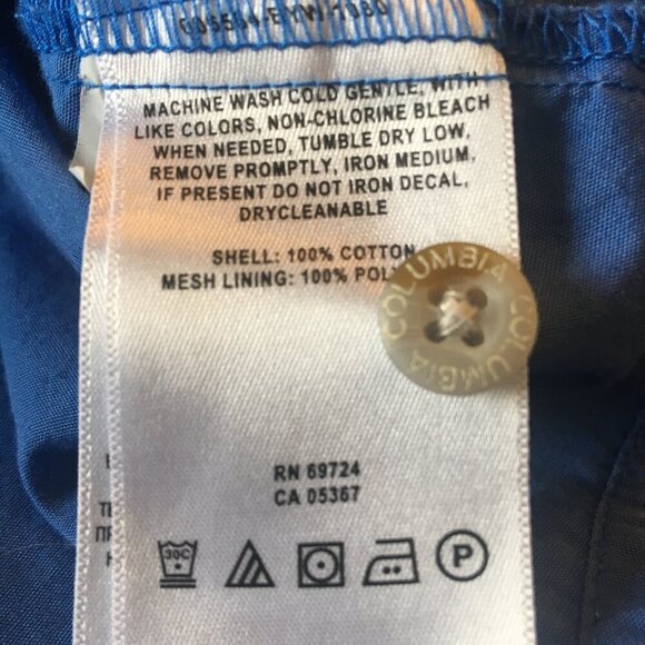 Columbia PFG Fishing Shirt Blue Mesh Lined Vent Back Hiking Camping Mens XL - Picture 6 of 9